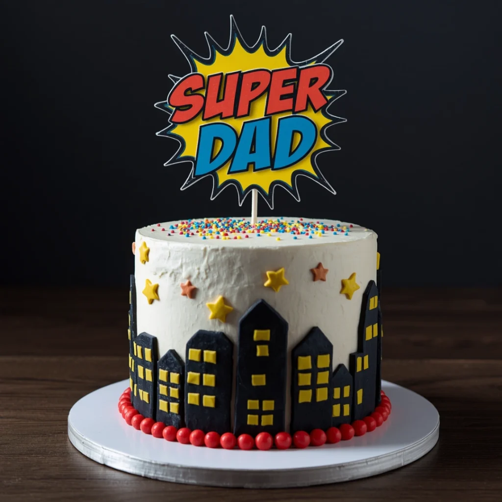 Super Dad Comic Cake