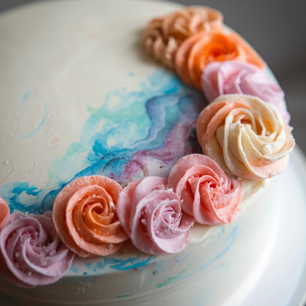 Watercolor Buttercream Cake