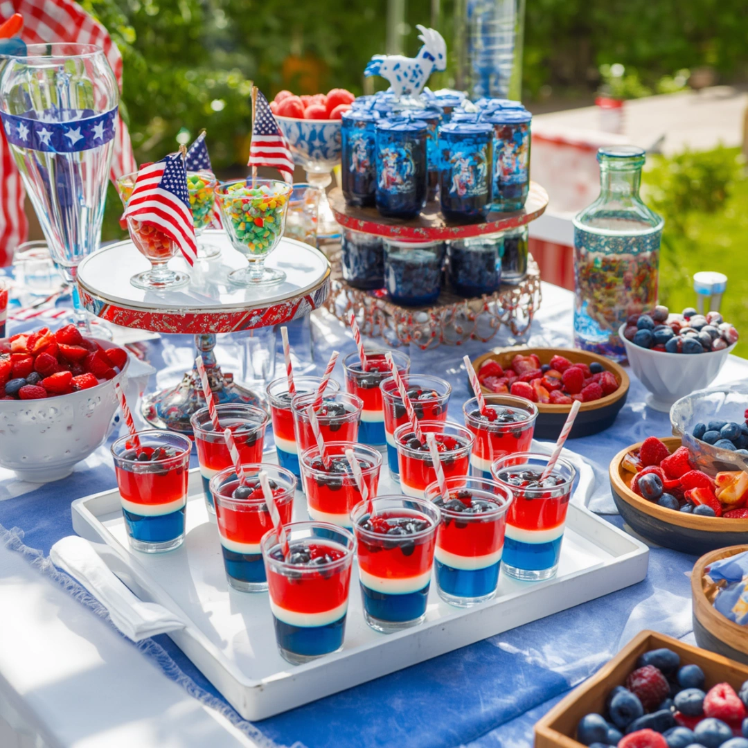 festive July 4th party table