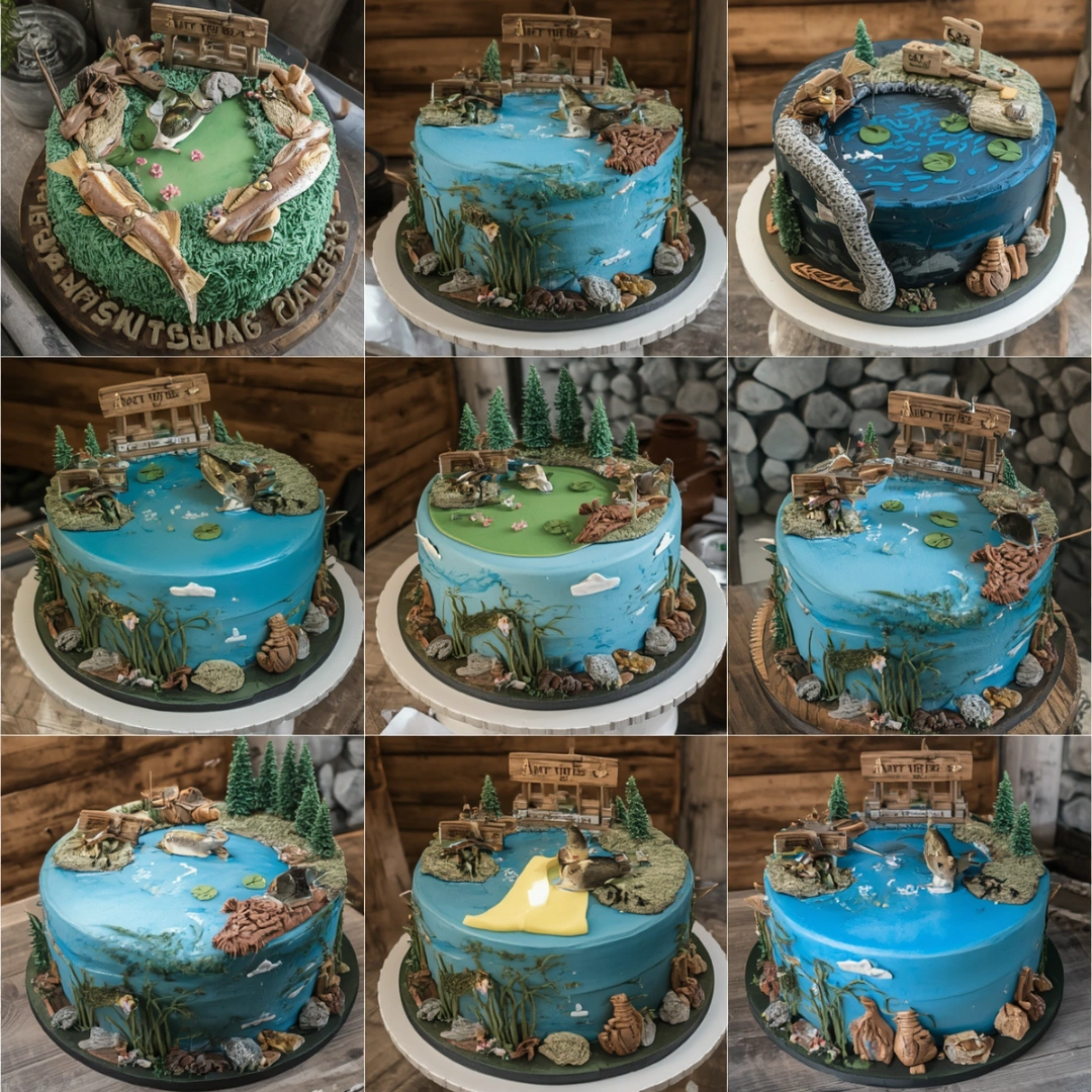 fishing themed Fathers Day cakes