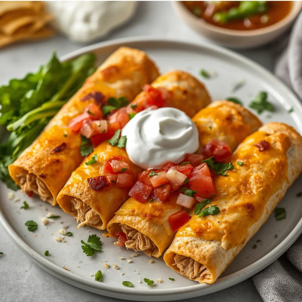 Baked Chicken Taquitos