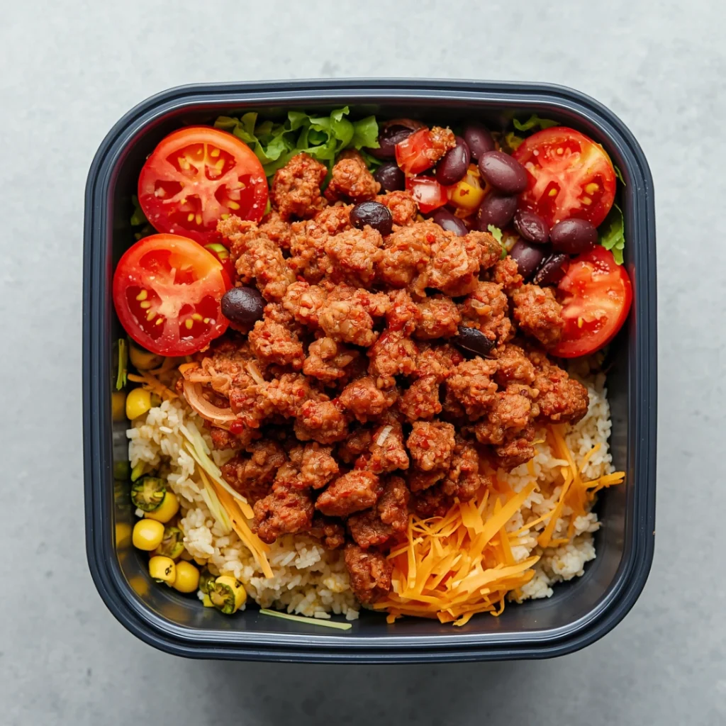 Beef Taco Rice Bowl