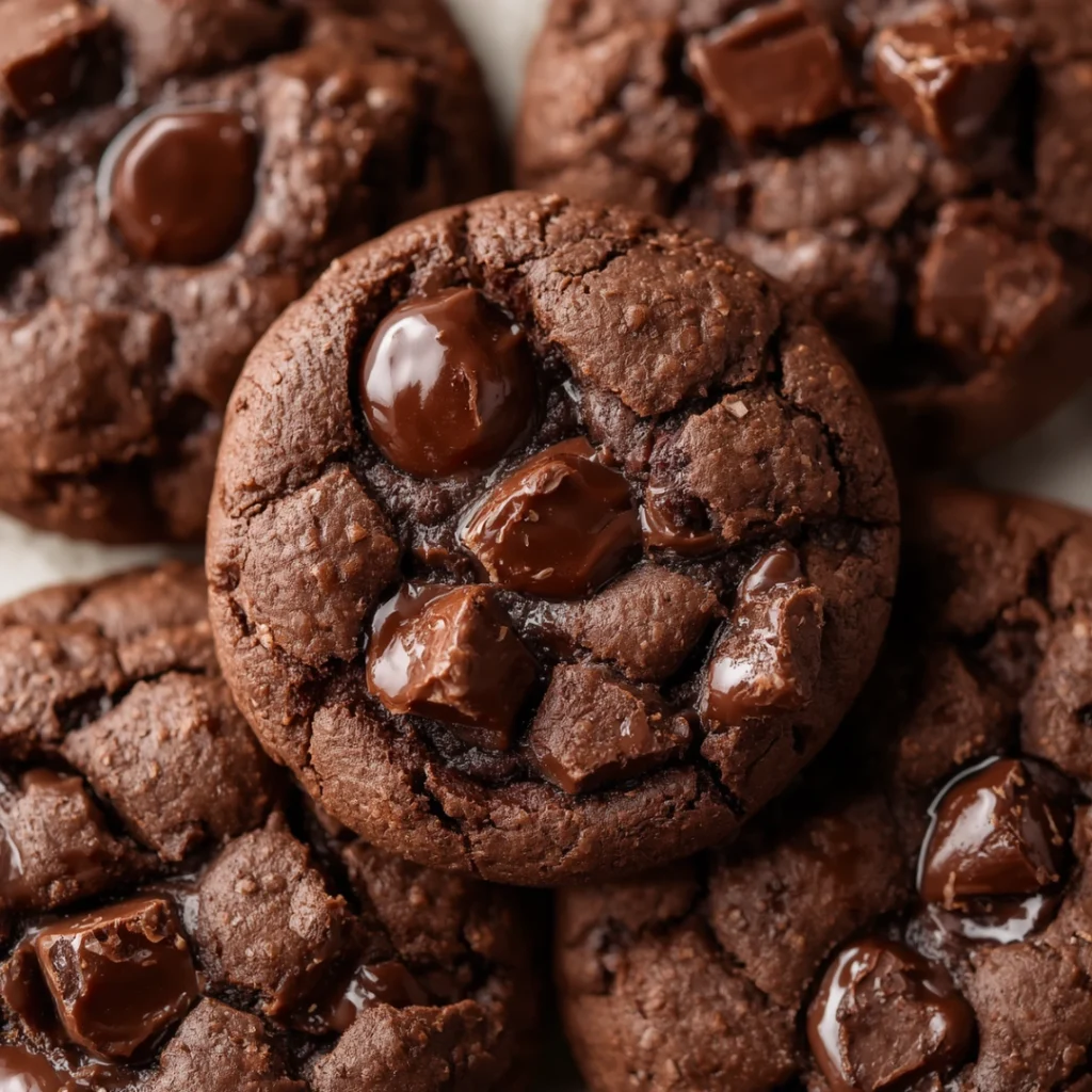Double Chocolate Fudge Cookies