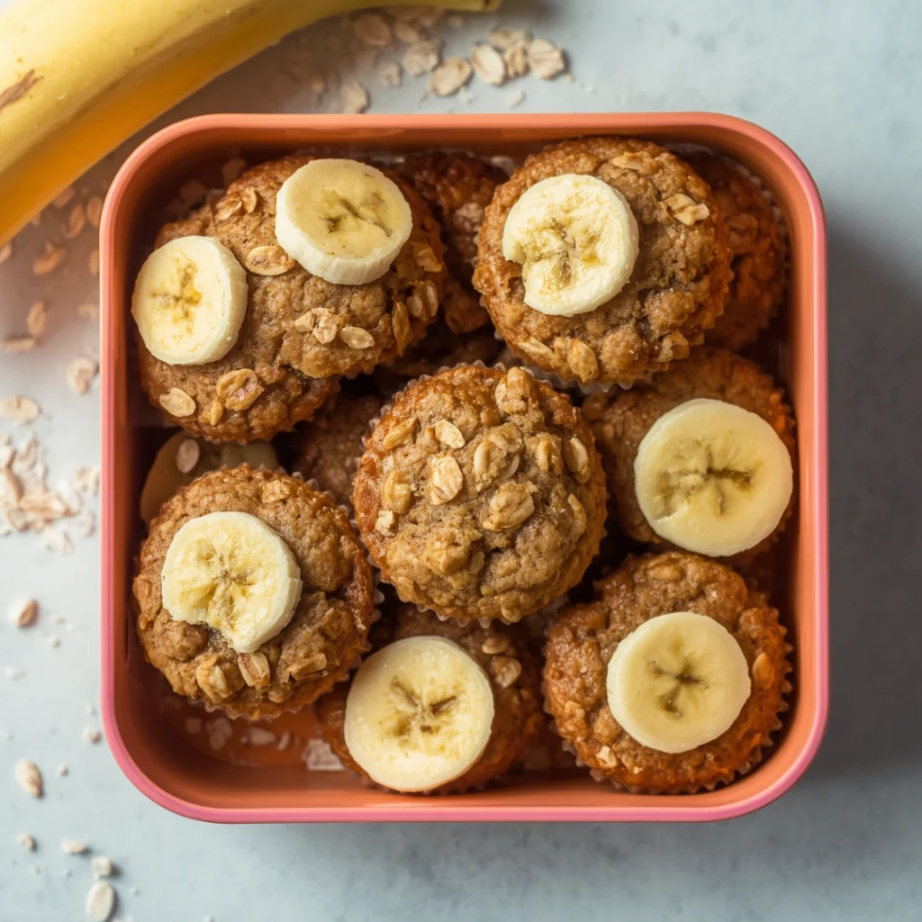 Mini Banana Oat Muffins