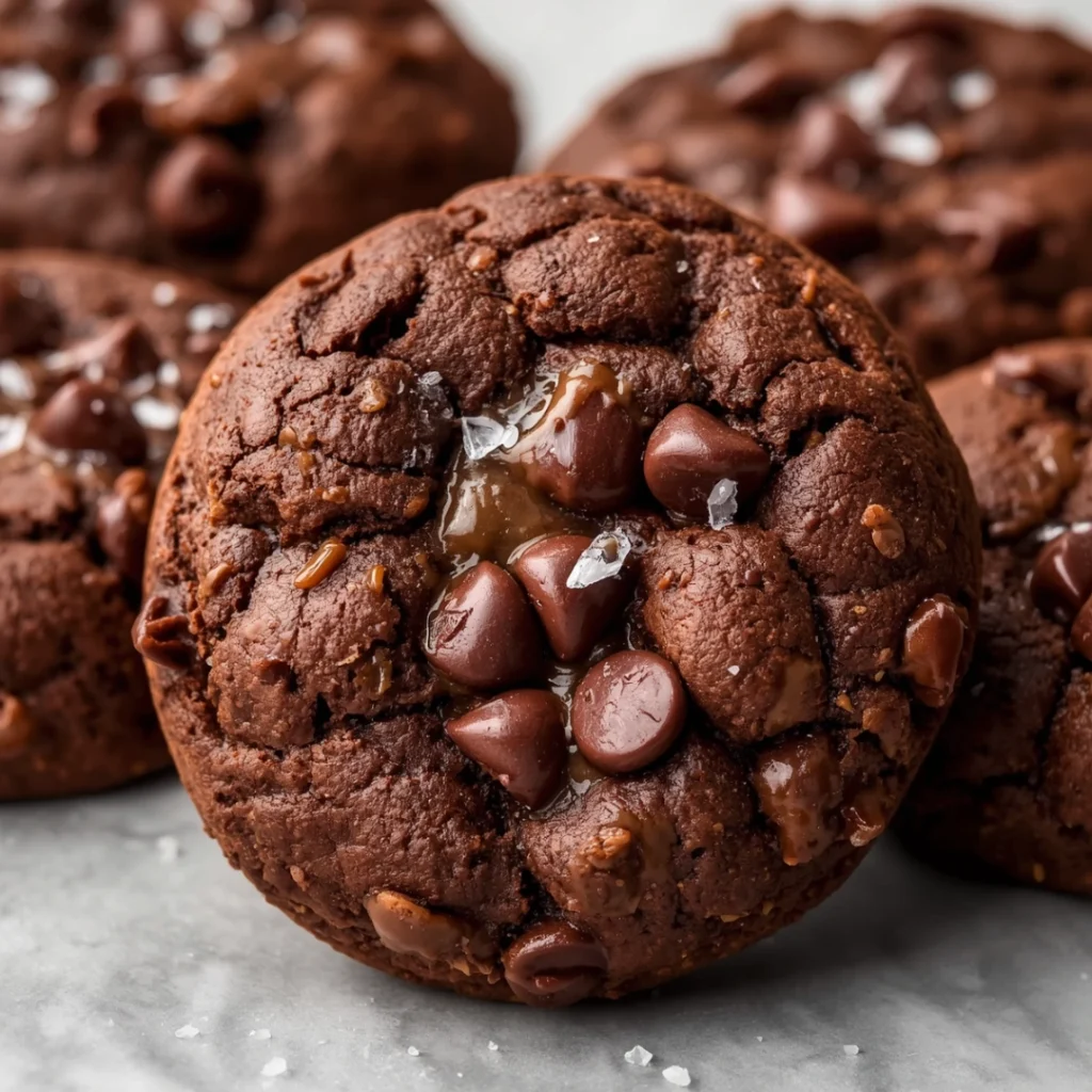 Salted Caramel Stuffed Chocolate Chip Cookies