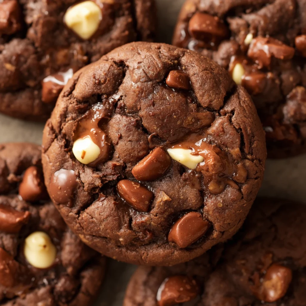 Triple Chocolate Chunk Cookies