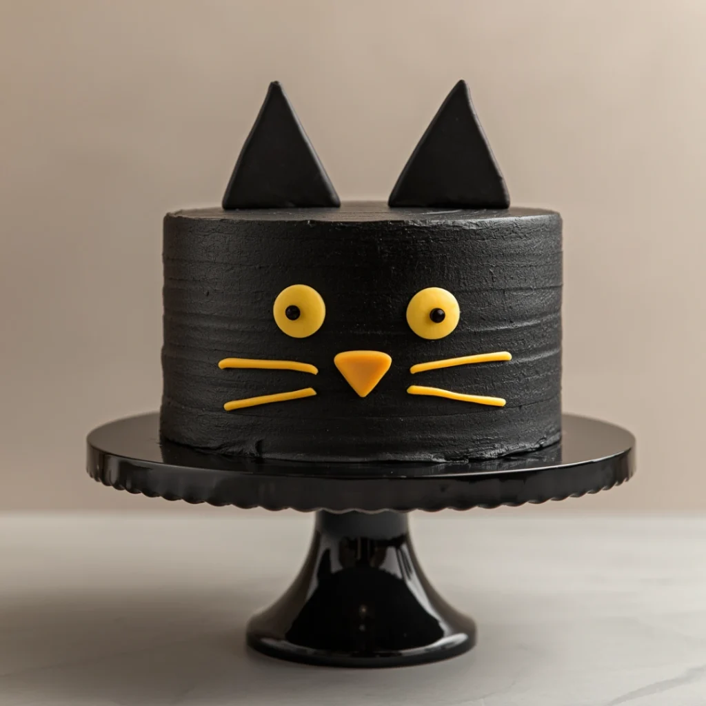 Black Cat Halloween Cake