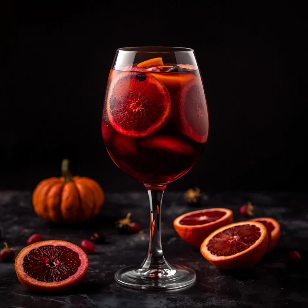 Blood Orange Halloween Sangria