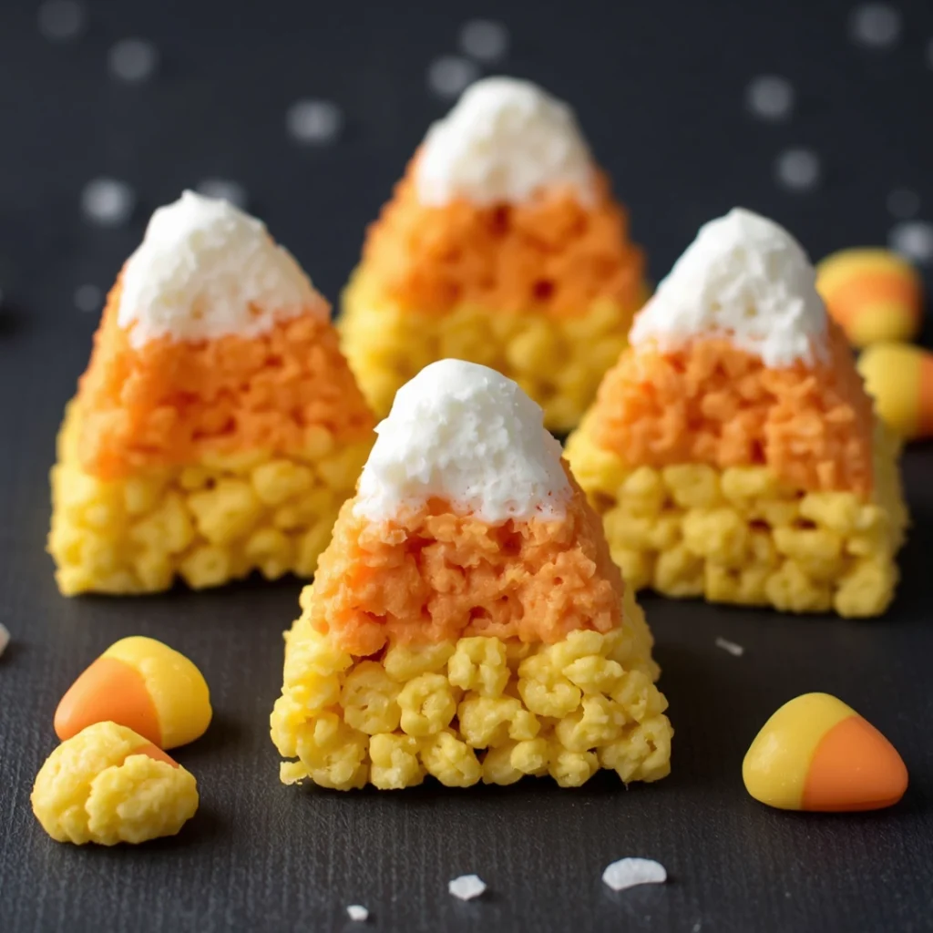 Candy Corn Rice Krispie Treats 1