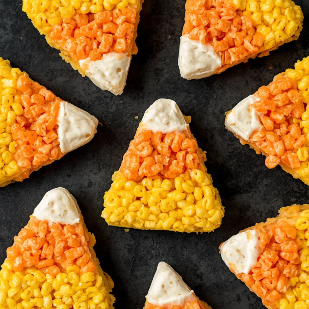Candy Corn Rice Krispie Treats