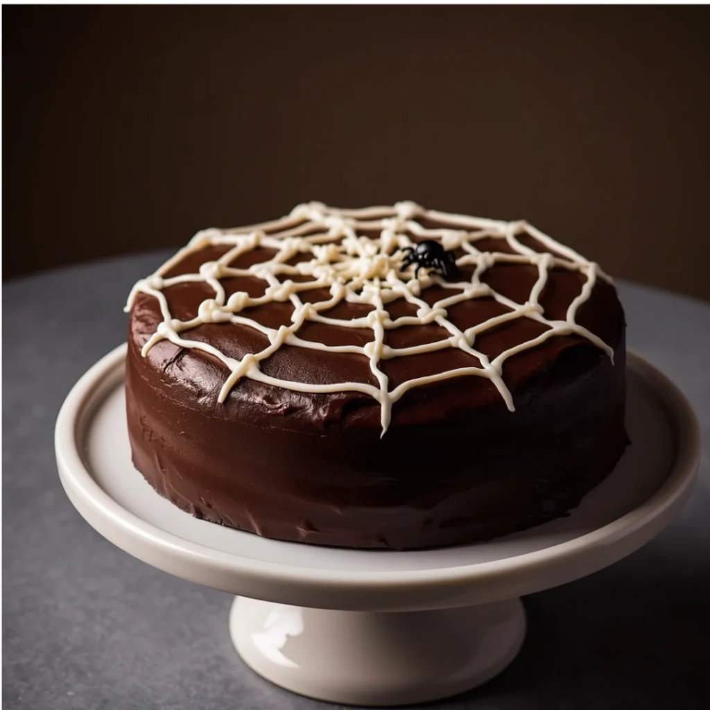Easy Halloween Spider Cake