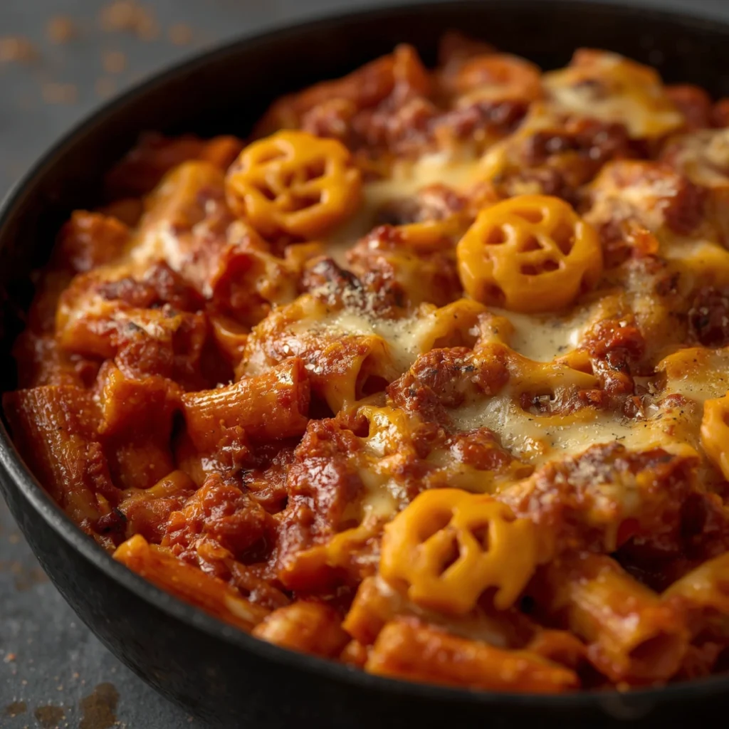 Halloween Baked Ziti
