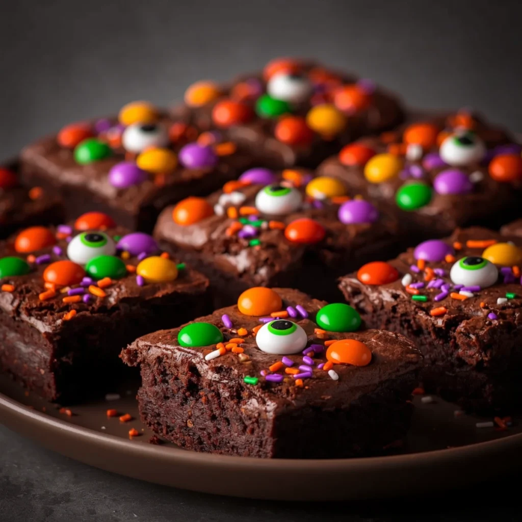 Halloween Candy Brownies