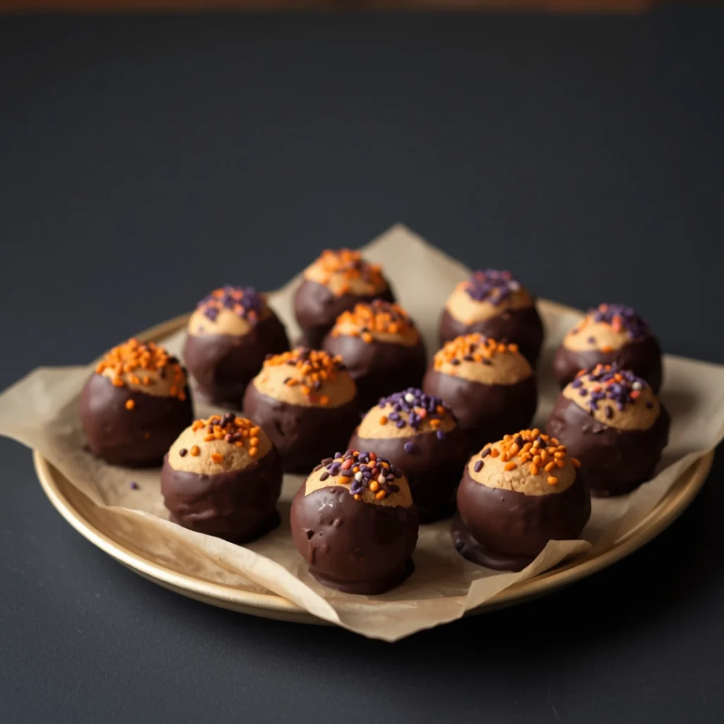 Halloween Peanut Butter Balls