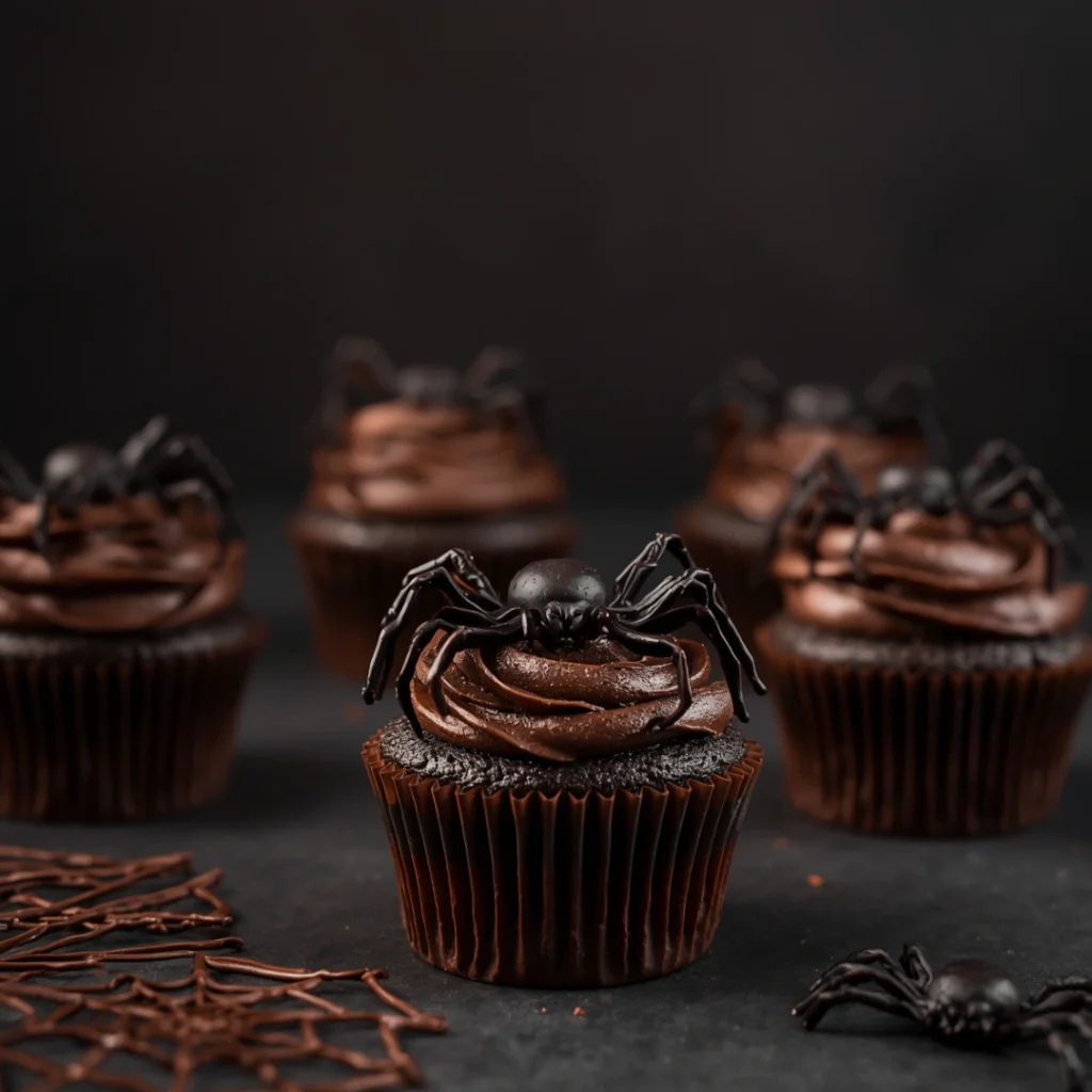 Halloween Spider Cupcakes