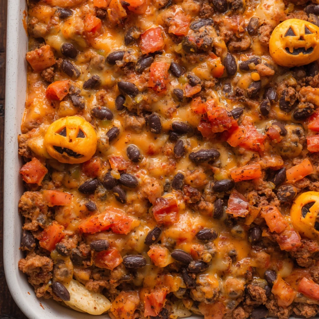 Halloween Taco Casserole