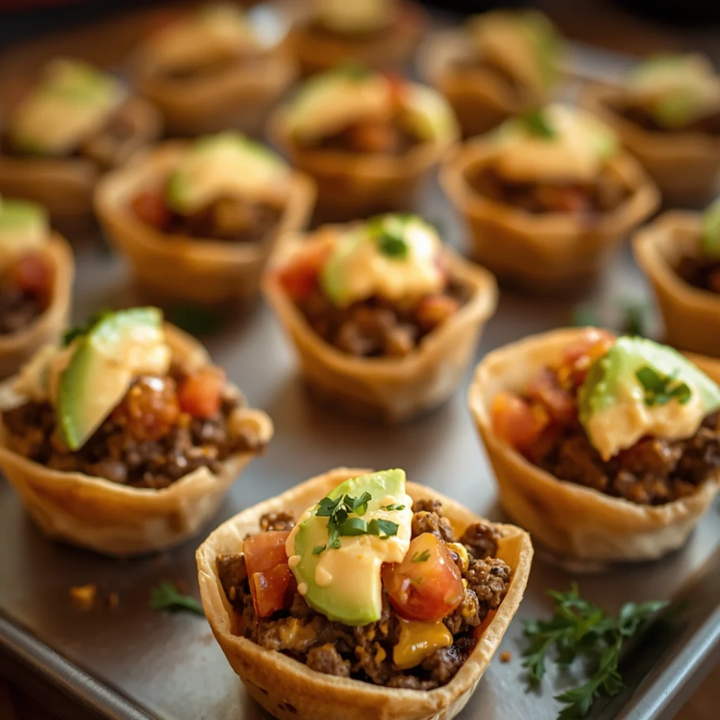 Keto Halloween Taco Cups