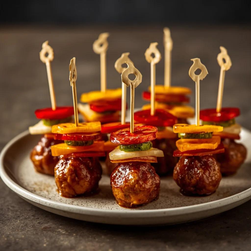 Mini Meatball Skewers