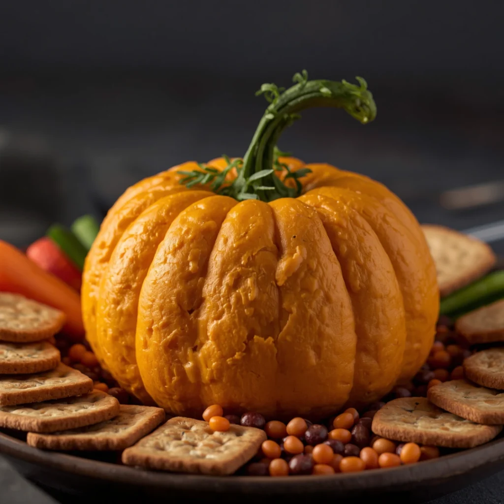 Pumpkin Shaped Cheese Ball 1
