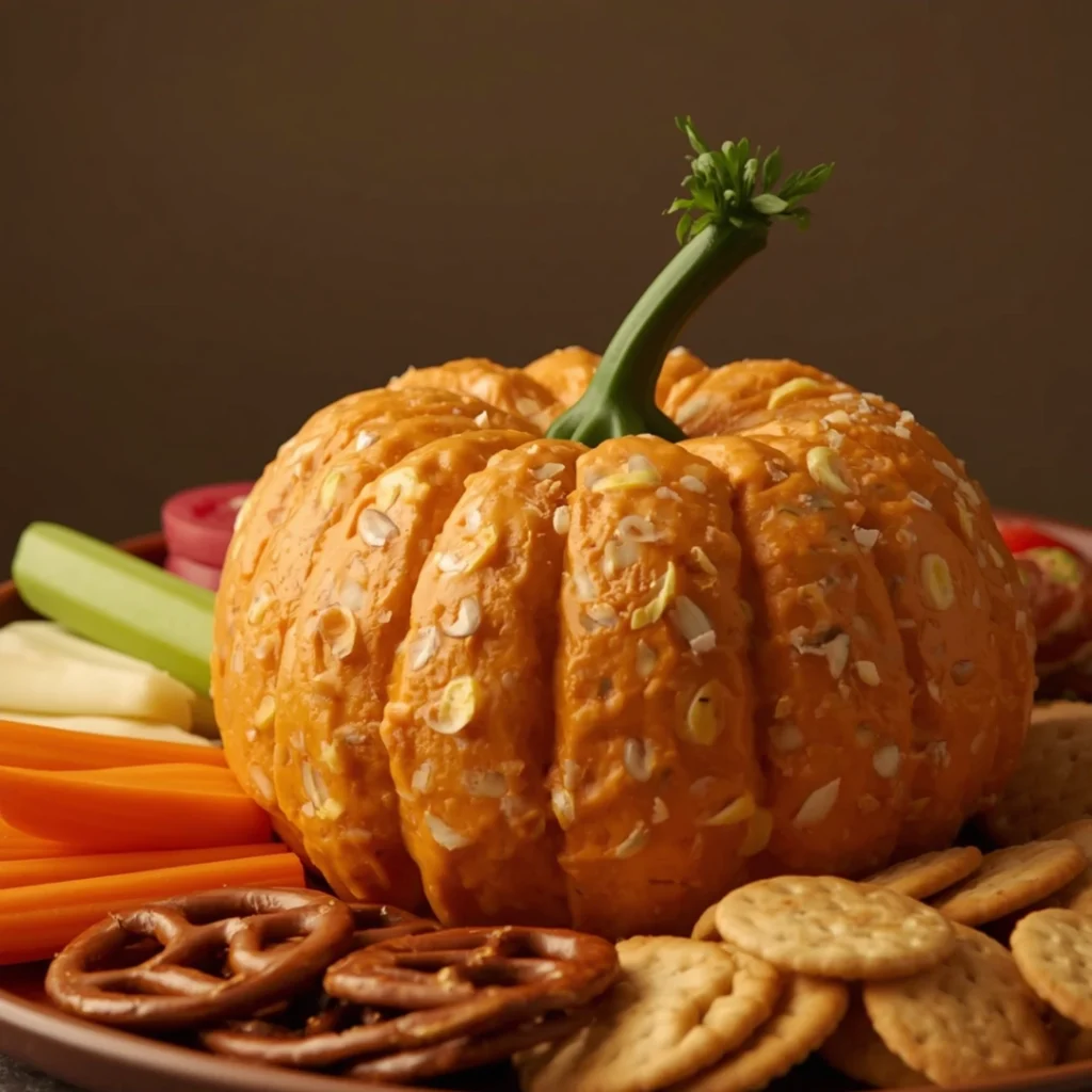 Pumpkin Shaped Cheese Ball 2