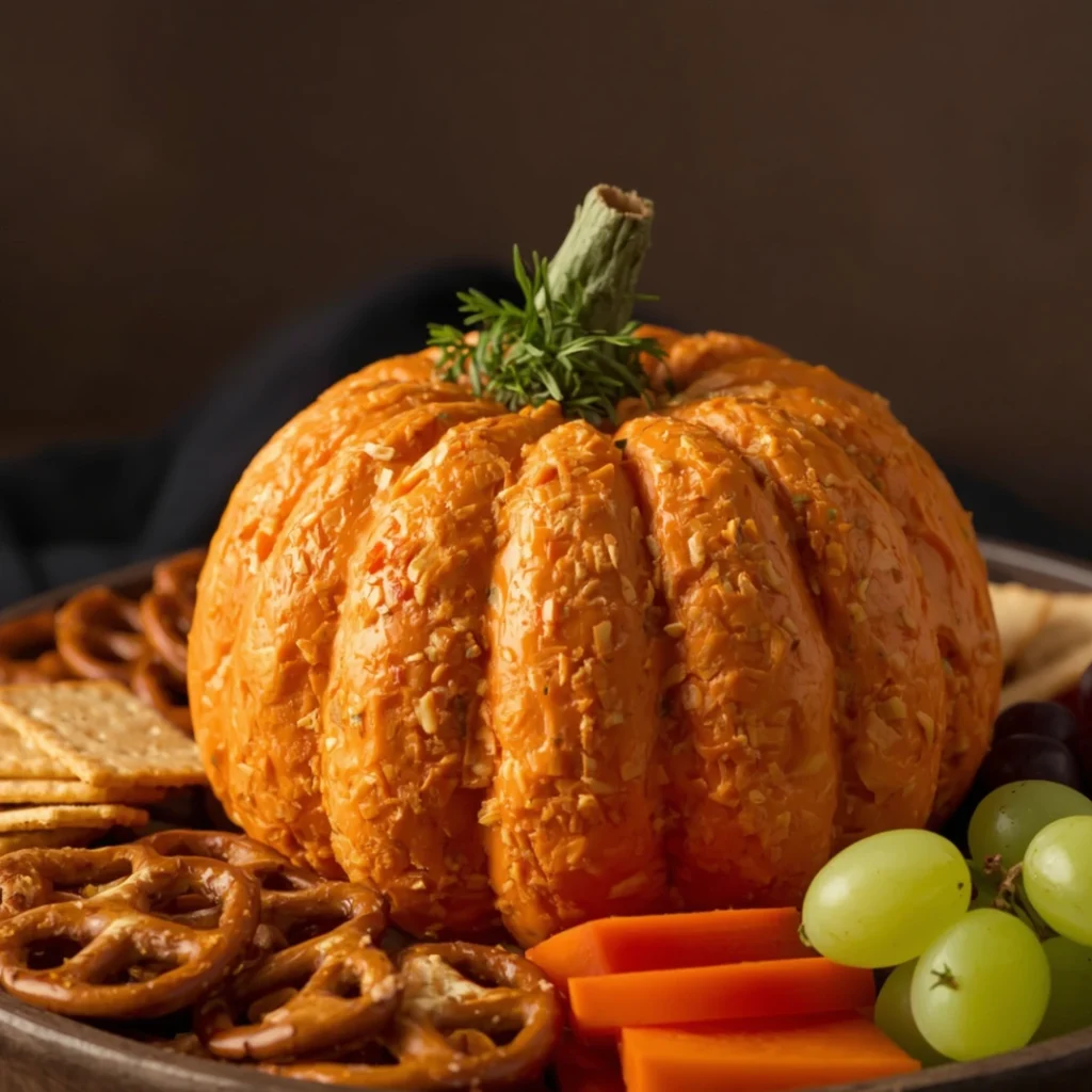 Pumpkin Shaped Cheese Ball 3