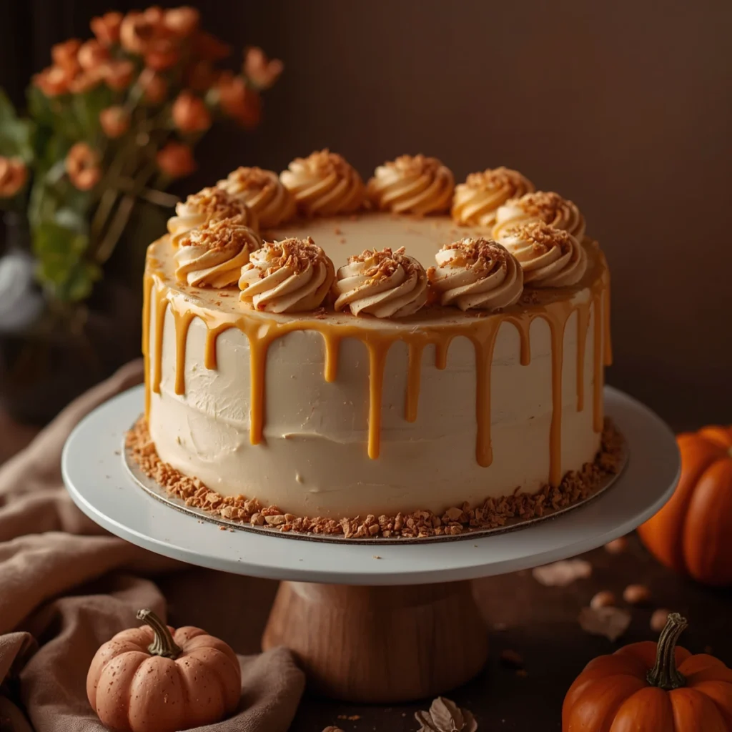 Pumpkin Spice Birthday Cake