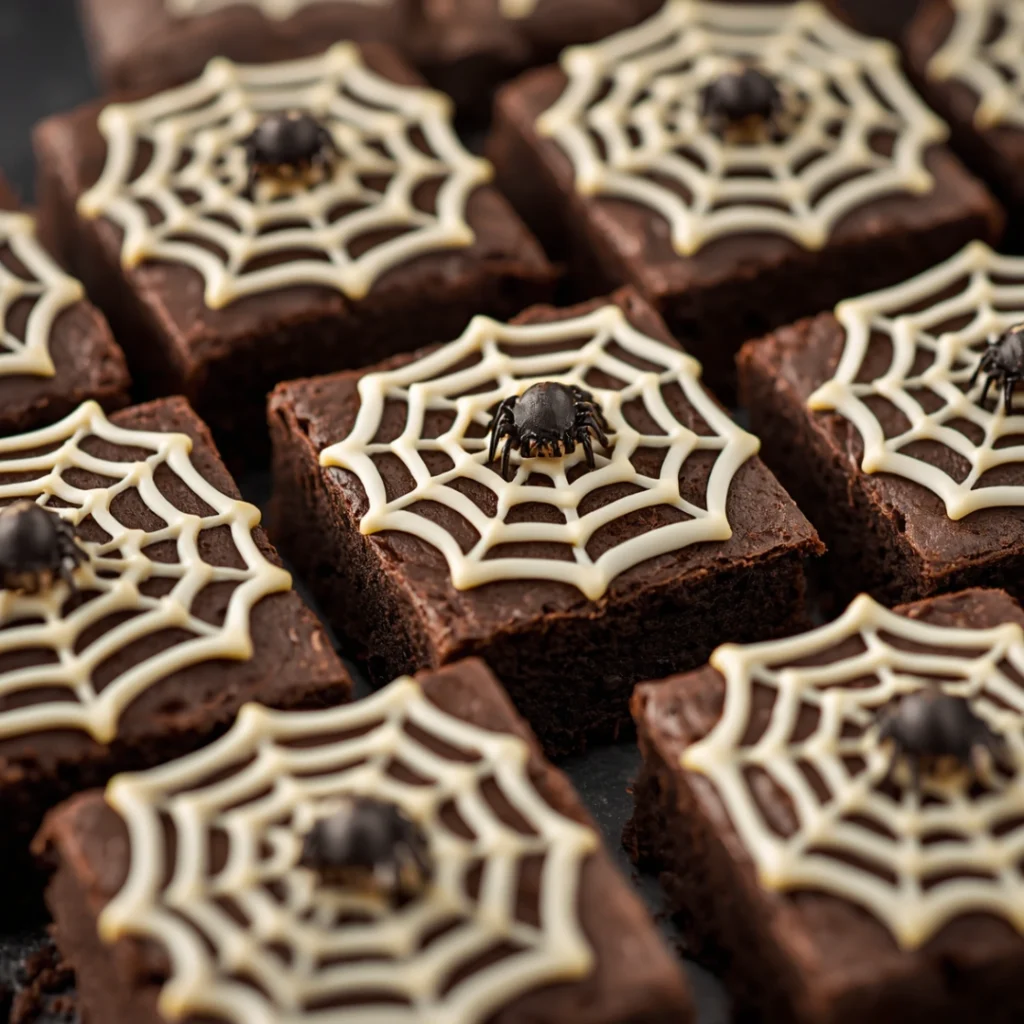 Spiderweb Brownies