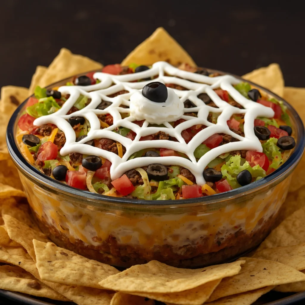 Spiderweb Taco Dip 1
