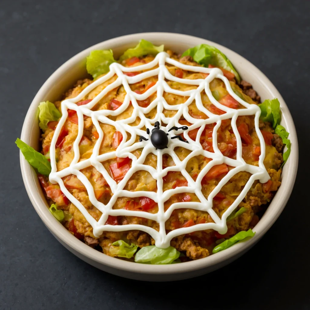 Spiderweb Taco Dip