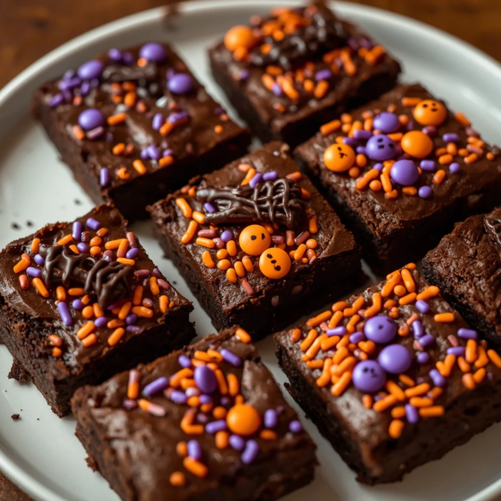 Vegan Halloween Brownies