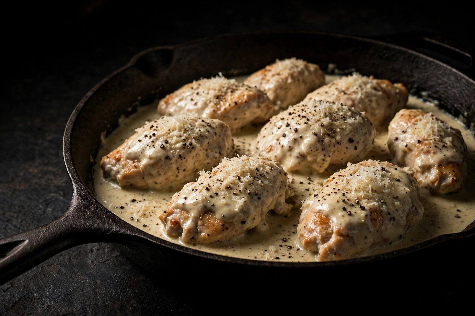 Creamy Chicken Caesar Skillet