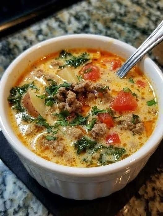 Creamy High-Protein Sausage & Potato Soup
