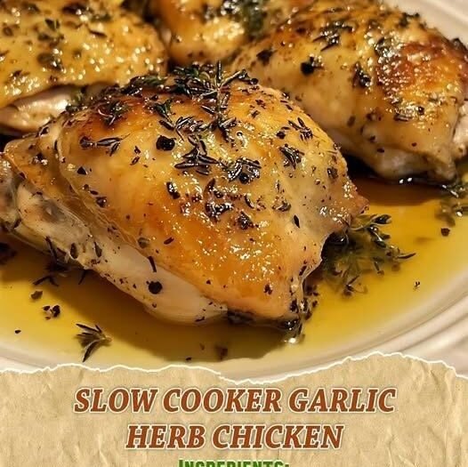 Slow Cooker Garlic Herb Chicken