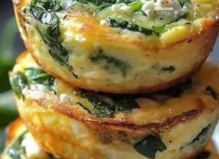 Quick & Healthy Egg Muffins with Spinach and Feta