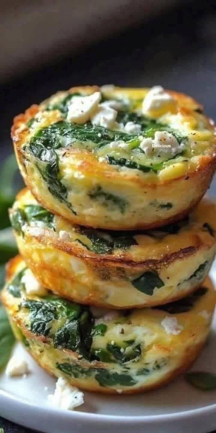 Quick & Healthy Egg Muffins with Spinach and Feta