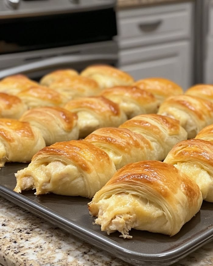 Creamy Chicken Stuffed Crescent Rolls