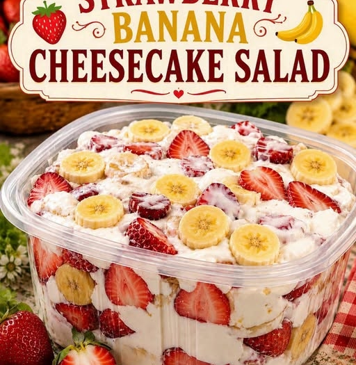 Strawberry Banana Cheesecake Salad