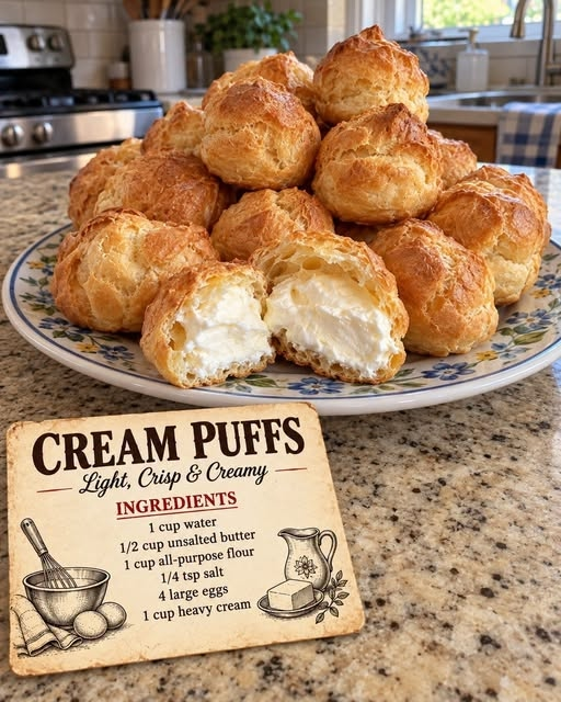 Classic Cream Puffs — Light, Crisp & Creamy