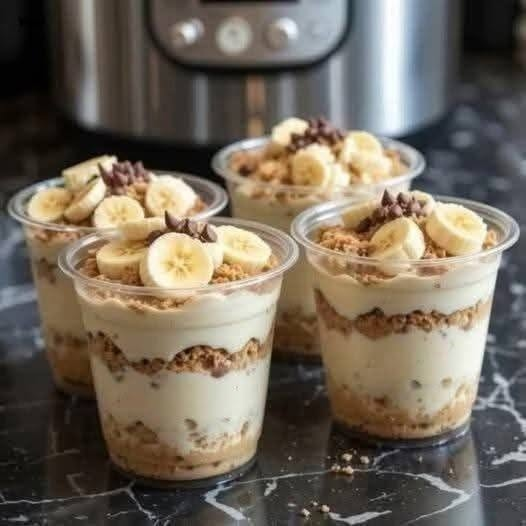 Banana Cheesecake Breakfast Parfaits