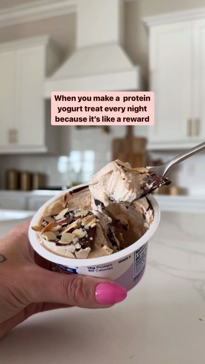 High-Protein Chocolate Almond Yogurt Treat