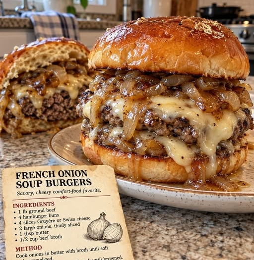 French Onion Soup Burgers