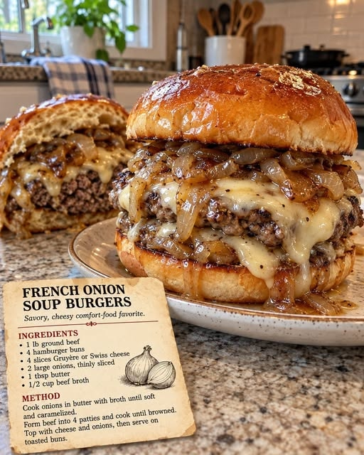 French Onion Soup Burgers