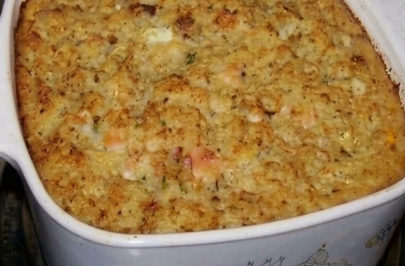 Creamy Cheesy Baked Chicken & Rice Casserole