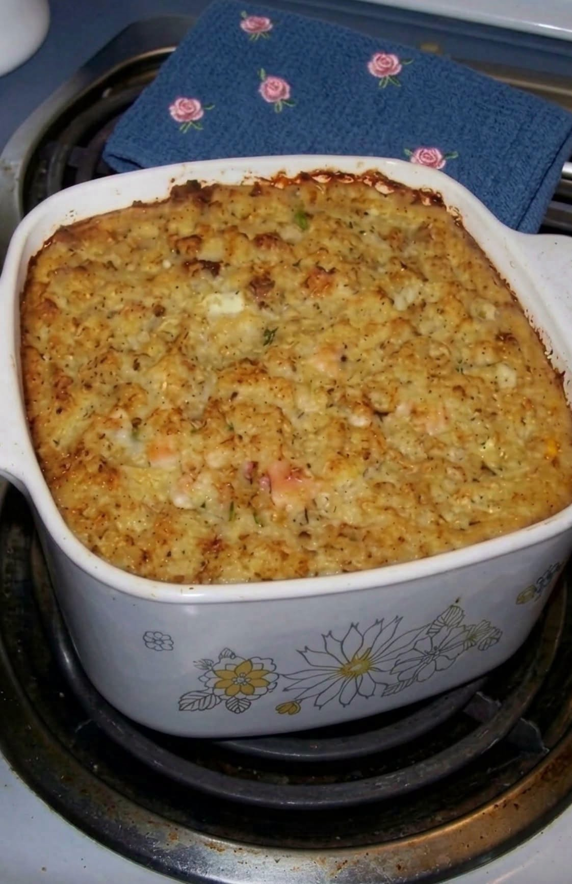 Creamy Cheesy Baked Chicken & Rice Casserole