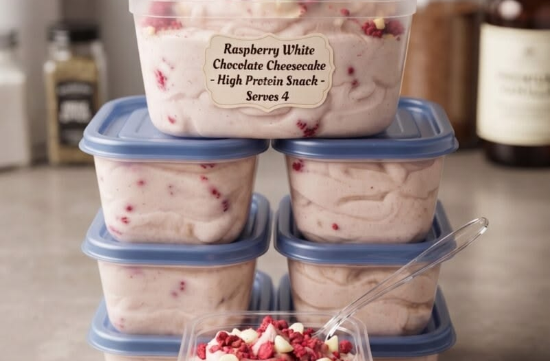 High-Protein Raspberry White Chocolate Cheesecake Fluff