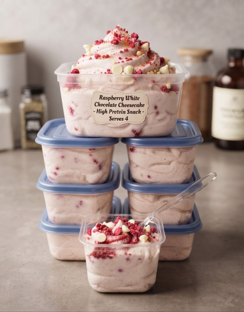 High-Protein Raspberry White Chocolate Cheesecake Fluff