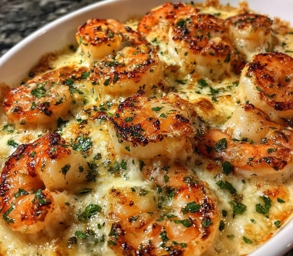 Garlic Parmesan Shrimp Bake