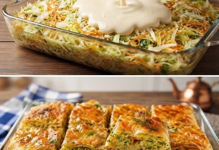 Savory Cabbage and Carrot Bake