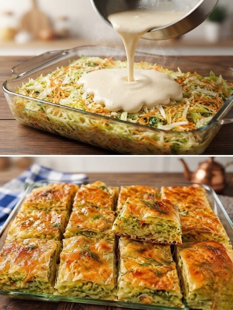 Savory Cabbage and Carrot Bake