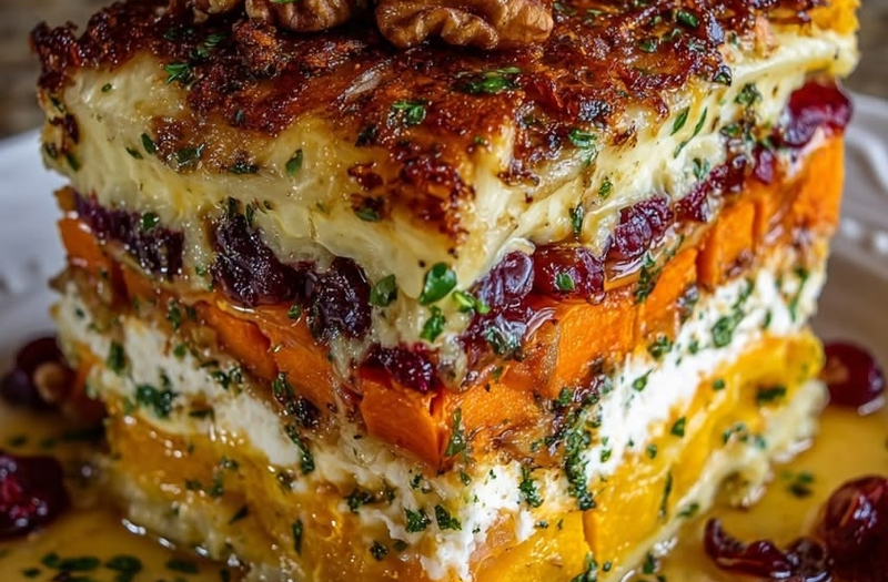 Layered Sweet Potato, Butternut Squash & Carrot Lasagna